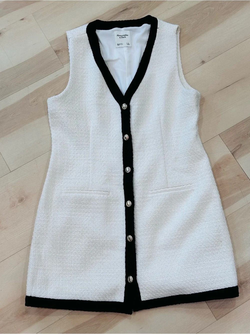 Abercrombie & Fitch The A&F Mara Tweed Mini Dress Sz L Vintage inspired Business - Picture 6 of 12